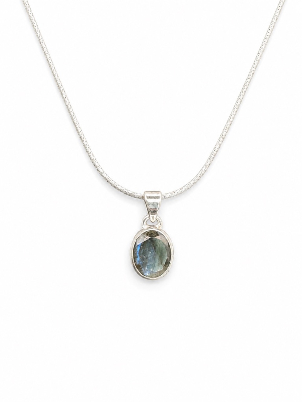 Labradorite Oval Pendant (S925)